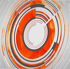 Abstract technology circles background, dynamic illustration.