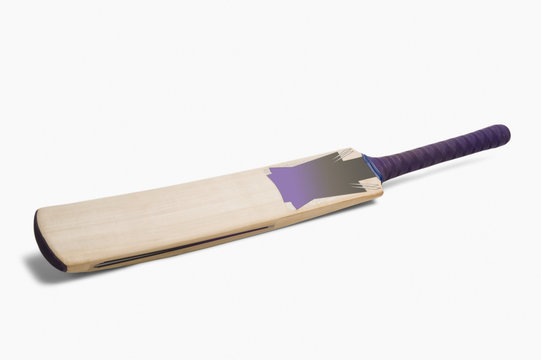 Close-up of a cricket bat