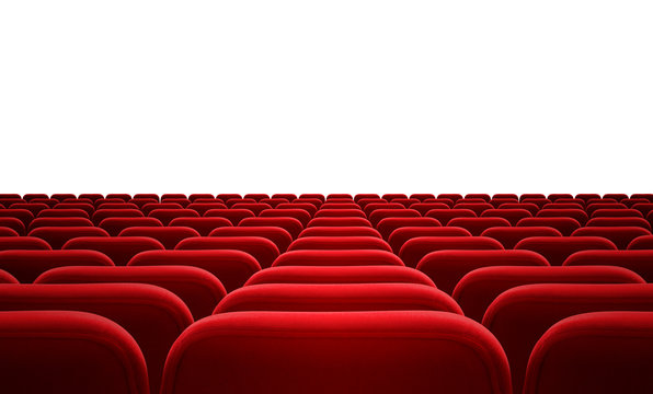 cinema or audience red seats isolated