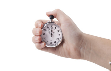 Holding Stopwatch