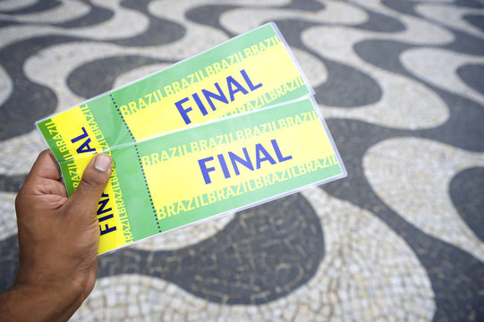 Tickets to football soccer final in Copacabana Rio Brazil