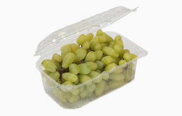 Close-up of grapes in a box