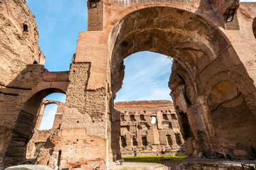 Thermes de Caracalla à Rome dans le Latium, Italie