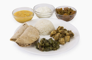 Close-up of Indian food