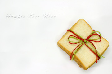 Obraz na płótnie Canvas gift box made from bread