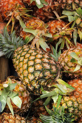 Pineapple in the market