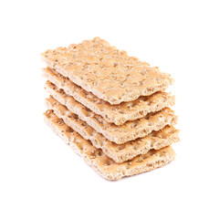 crispbread isolated on white