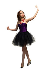 young attractive woman dancing