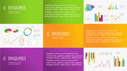 Set elements of infographics