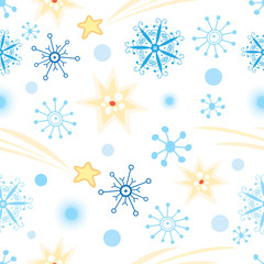 Naklejki  texture with snowflakes