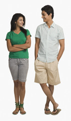 Obraz premium Couple smiling at each other