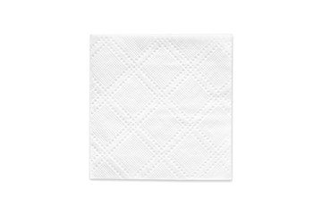 White napkin on white background