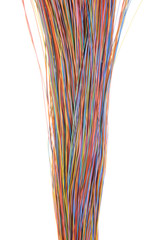 Network computer cables isolated on white background