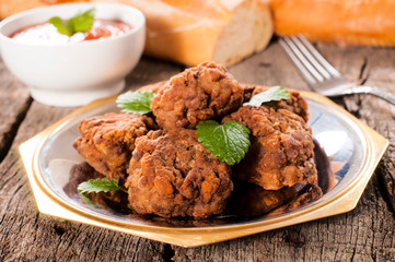 Meat balls on plate