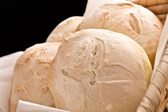 little roll breads in basket