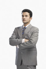 Businessman with arms crossed