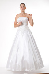 Fototapeta na wymiar Bride in white