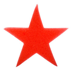 Close-up of a star shaped bath sponge