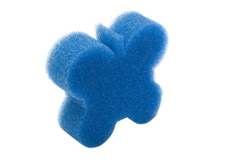 Close-up of a butterfly shaped bath sponge