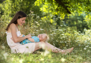 Obraz premium Mother and son