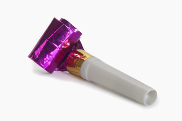 Close-up of a party horn blower