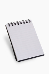 Close-up of a spiral notebook