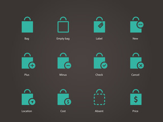 Shopping bag icons.