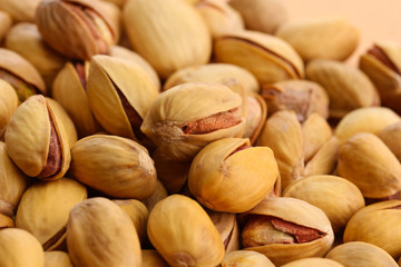 tasty pistachio nuts, close up