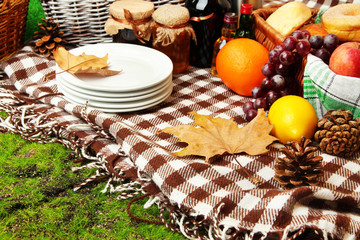 Outdoors picnic close up