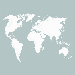 Fototapeta na wymiar World Map isolated - vector illustration