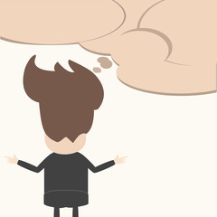 Business man brainstorming