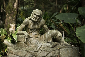 Fototapeta na wymiar Arhat Kanakbharadvaja statue