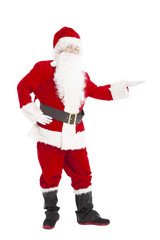 Happy Christmas Santa Claus with showing gesture