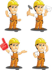 Industrial Construction Worker Mascot 9