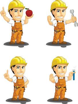 Industrial Construction Worker Mascot 10