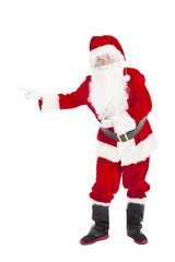 merry Christmas Santa Claus with welcome gesture