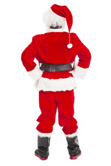 merry Christmas Santa Claus standing and back view