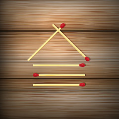 Log house made from matches