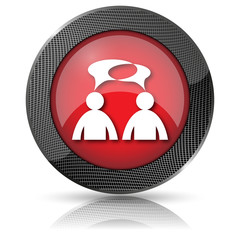 Comments icon - men with bubbles