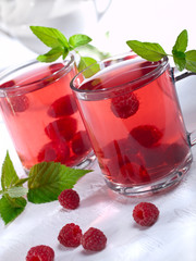 Summer raspberry cold drink