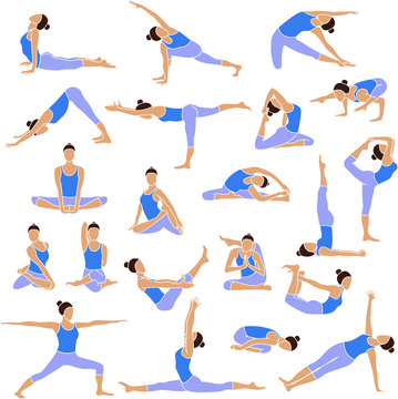 Yoga set icons