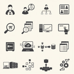 Business Finance and Information technology icons
