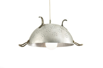 aluminium colander lamp