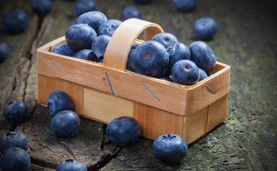 Körbchen mit Blaubeeren