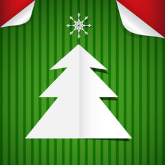 Green Abstract Vector Merry Christmas Background