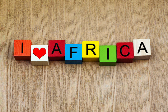 I Love Africa - sign series for travel destinations