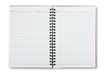 blank lined notebook