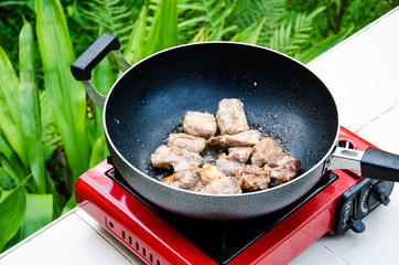 Pork fried.