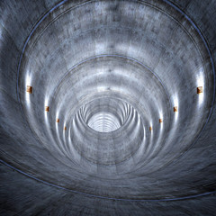 concrete tunnel