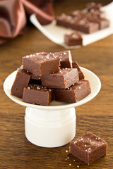 Homemade toffee brown, cooked at home.